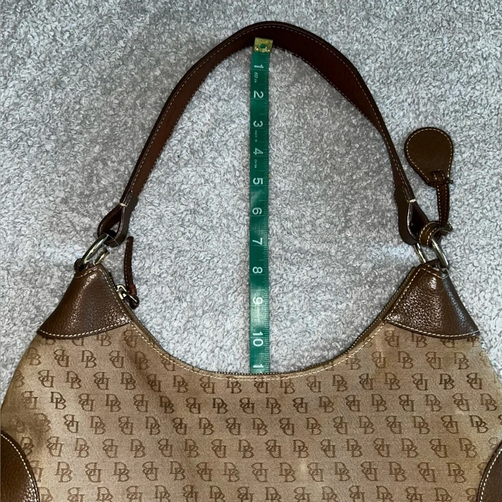 Dooney & Bourke Signature Tan and Brown Hobo Bag